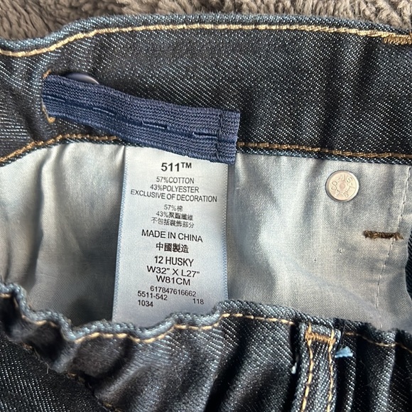 New without tags Levi’s boys 511 slim jeans size 12 husky - Picture 4 of 5